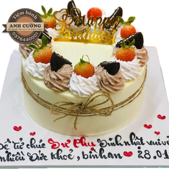Bánh kem bắp trái cây 16cm